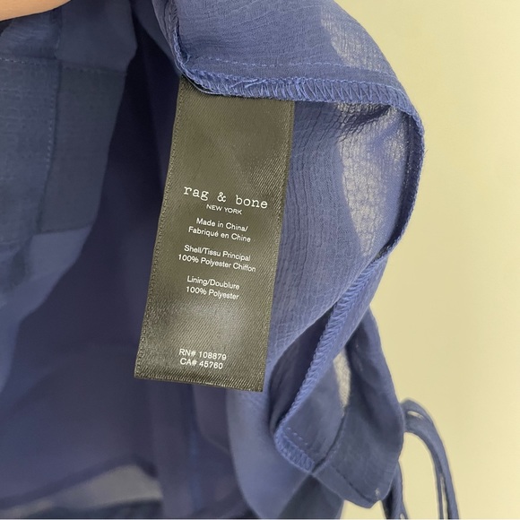 NWT Rag & Bone Elysse Sheer V-Neck Top & Camisole Airy Crepe Drawstring Size M - Picture 8 of 8